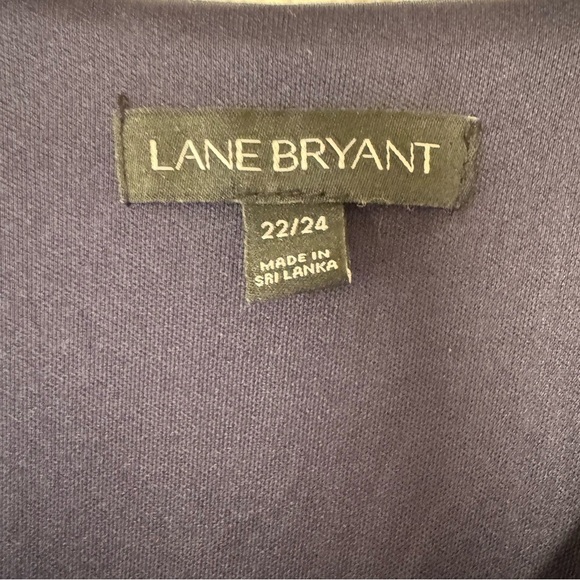 Lane Bryant Midi Dress size 22/24 Navy White Stripe V-Neck NWOT - Picture 3 of 4